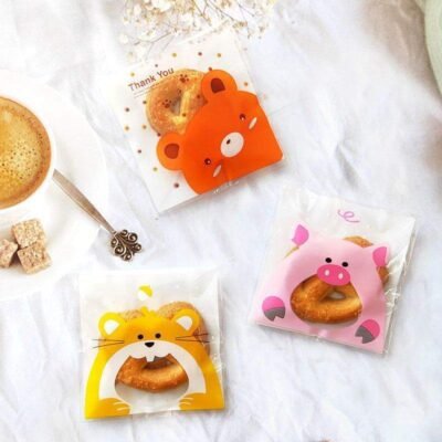 Snack Bags with Hamster Design – Medium (100 pcs)
