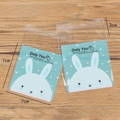 Snack Bags with Blue Bunny Design – Small (100 pcs)