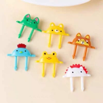 Cute Animal Food Picks for Kids Lunchbox – 6 pcs Pack