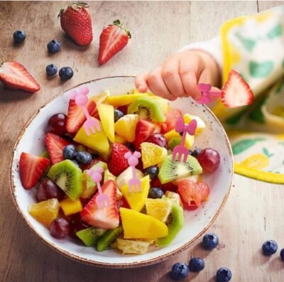 Minnie Mouse Fruit Forks Pink & White (10 pcs) - Premium Quality