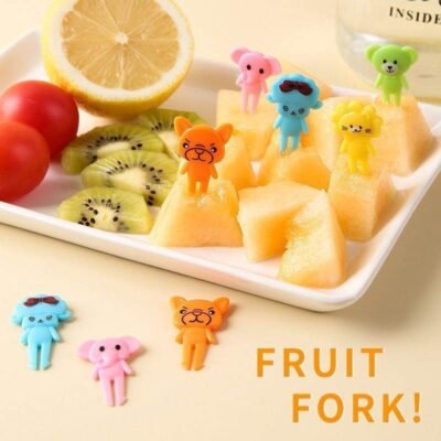Animal Fruit Picks – Cute Reusable Kids Lunch Box Toothpicks (10 pcs)