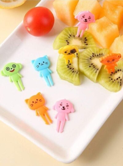 Animal Fruit Picks – Cute Reusable Kids Lunch Box Toothpicks (10 pcs)