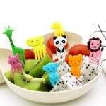 Premium Animal Fruit Forks – 10pcs Cute 3D Cartoon Animals, Lunchbox & Snack Picks