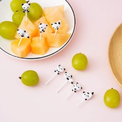 Cute Panda Fruit Picks for Kids Lunchbox – (8 pcs)
