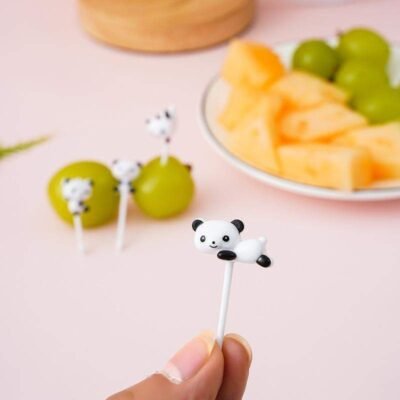 Cute Panda Fruit Picks for Kids Lunchbox – (8 pcs)