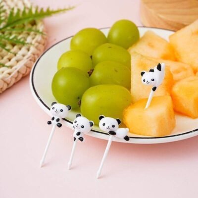 Cute Panda Fruit Picks for Kids Lunchbox – (8 pcs)