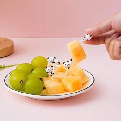 Cute Panda Fruit Picks for Kids Lunchbox – (8 pcs)
