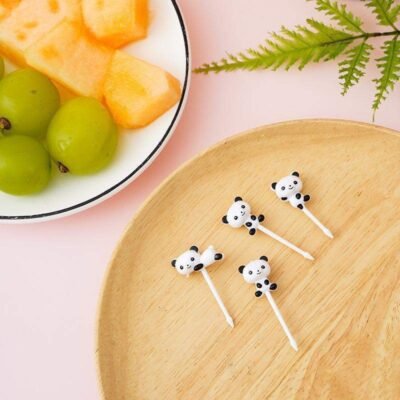Cute Panda Fruit Picks for Kids Lunchbox – (8 pcs)