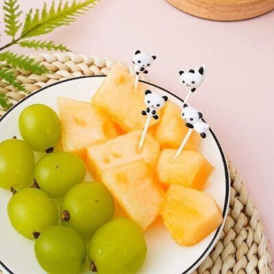 Cute Panda Fruit Picks for Kids Lunchbox – (8 pcs)