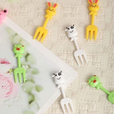 Colorful Animal Forks for Kids Lunchbox – (10 pcs)