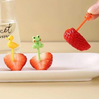 Cartoon Animal & Nature Lunchbox Picks – (8 pcs)