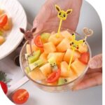 Pokemon Lunchbox Picks – (8 pcs) Pikachu & Eevee Cartoon Food Picks