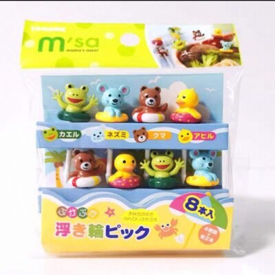 Cute Animal Lunchbox Picks with Float Rings – Bento Food Fruit Forks (8 pcs)