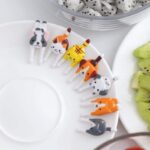 Cute Cat & Dog Lunchbox Picks – Animal Tail Food Fruit Forks | (7 pcs)