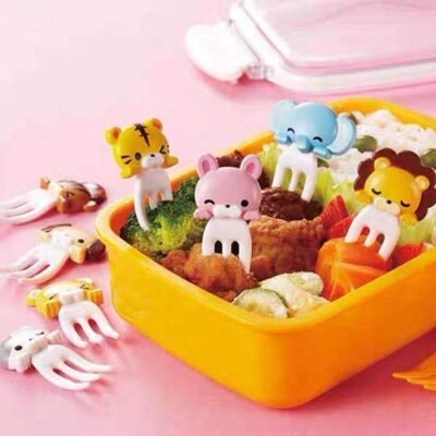 Animal Lunchbox Forks – 8 pcs Cute Kids Fruit & Snack Picks