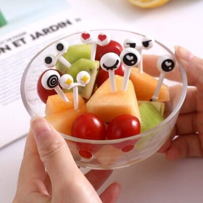 Cute Eyes Lunchbox Picks – 10 pcs BPA-Free Bento Food Picks