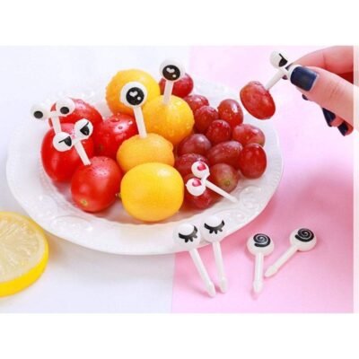Cute Eyes Lunchbox Picks – 10 pcs BPA-Free Bento Food Picks
