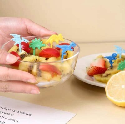 Dinosaur Food Picks Set for Kids Lunchbox & School Snacks (10 pcs)