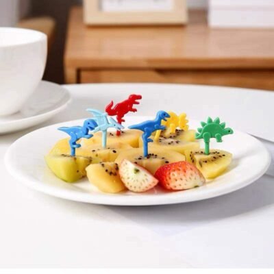 Dinosaur Food Picks Set for Kids Lunchbox & School Snacks (10 pcs)