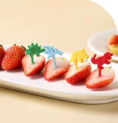 Dinosaur Food Picks Set for Kids Lunchbox & School Snacks (10 pcs)