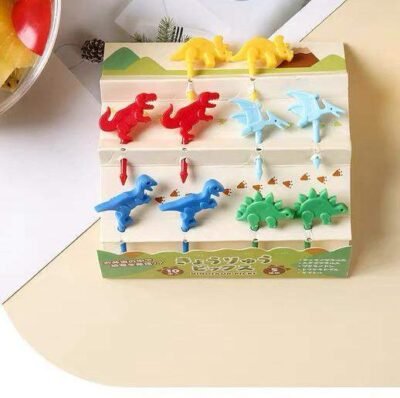 Dinosaur Food Picks Set for Kids Lunchbox & School Snacks (10 pcs)