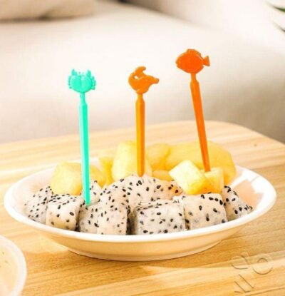 20 pcs Long Fruit Picks Set for Kids Lunchbox & Party Snacks