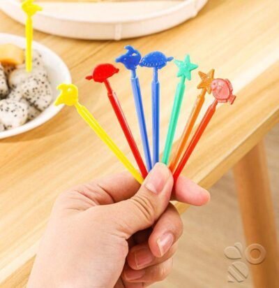 20 pcs Long Fruit Picks Set for Kids Lunchbox & Party Snacks