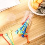 20 pcs Long Fruit Picks Set for Kids Lunchbox & Party Snacks