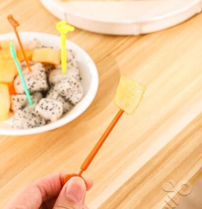 20 pcs Long Fruit Picks Set for Kids Lunchbox & Party Snacks