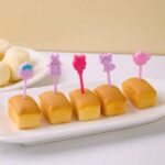 Kids Lunchbox Party Picks – Cute Pink Bunny & Cat Designs (10 pcs)