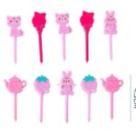 Kids Lunchbox Party Picks – Cute Pink Bunny & Cat Designs (10 pcs)