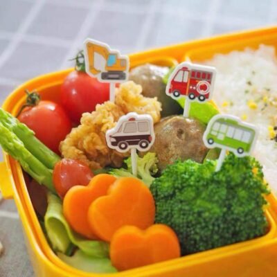 Mixed Designs Lunchbox Picks – (30 pcs) Reusable Food Picks for Kids Bento