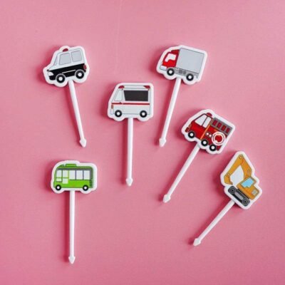 Mixed Designs Lunchbox Picks – (30 pcs) Reusable Food Picks for Kids Bento