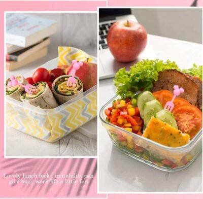 Lunchbox Picks 60 pcs – Colorful Animal & Fun Character Food Picks for Kids Bento
