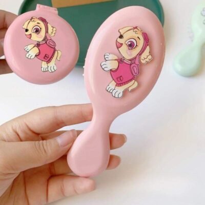 Paw Patrol Skye Hair Brush & Mirror Set – 2 Pcs Kids Grooming Kit