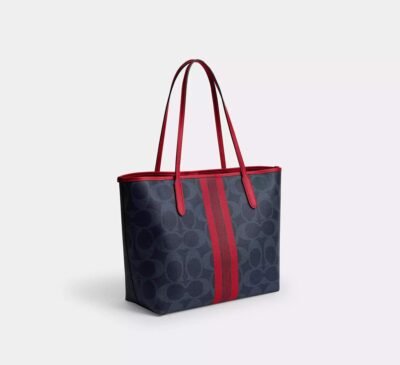 City Tote Bag In Signature Canvas With Coach Graphic