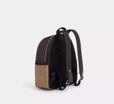 Court Backpack In Blocked Signature Canvas