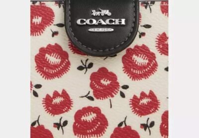 Medium Corner Zip Wallet With Floral Print