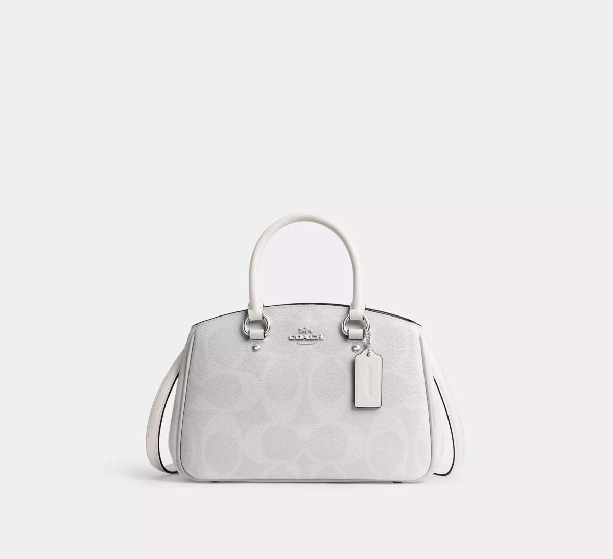 Coach Savannah Small Carryall Bag In Signature Canvas White/Chalk