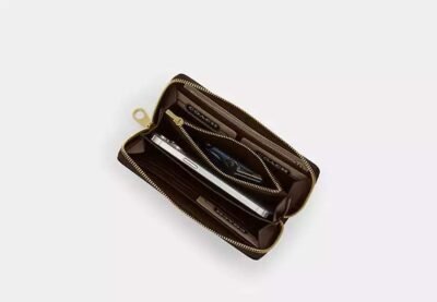 Long Zip Around Wallet In Signature Canvas