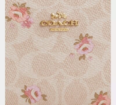 Snap Wallet In Signature Canvas With Floral Print