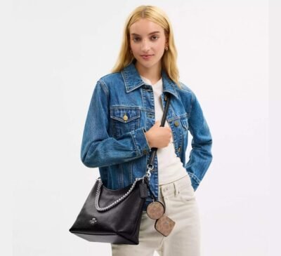 Laurel Shoulder Bag With Mirror Charm And Pouch