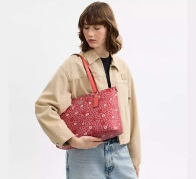 Gallery Tote Bag With Floral Print