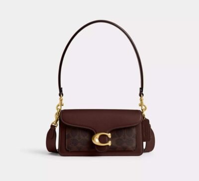 Coach Tabby Shoulder Bag 20 In Signature Canvas Brass/Maple