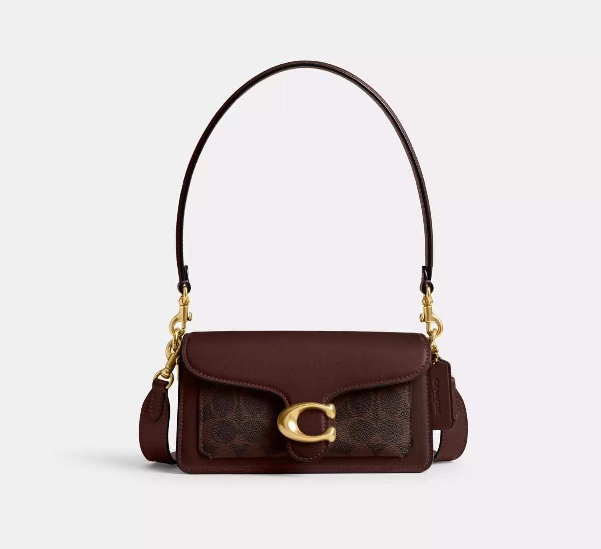 Coach Tabby Shoulder Bag 20 In Signature Canvas Brass/Maple