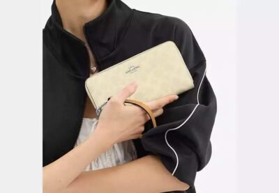 Long Zip Around Wallet In Signature Canvas