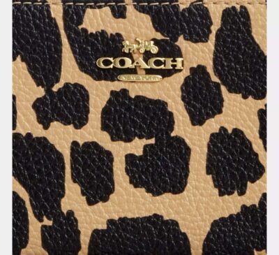 Long Zip Around Wallet With Leopard Print