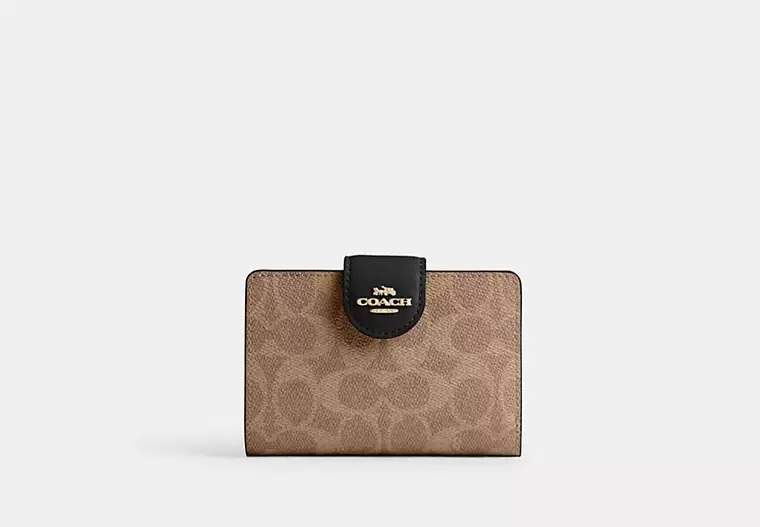 Medium Corner Zip Wallet In Signature Canvas