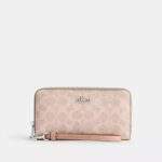 Long Zip Around Wallet In Signature Canvas