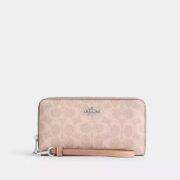 Long Zip Around Wallet In Signature Canvas